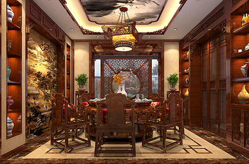 青海温馨雅致的古典中式家庭装修设计效果图