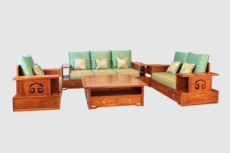 青海中式实木沙发简直太美了