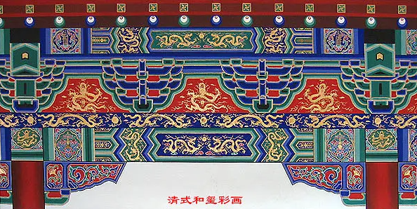 青海中国建筑彩画装饰图案
